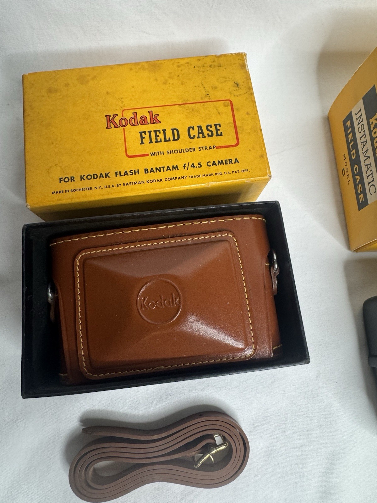 Lot of 2 Kodak Field Cases Bantam f/4.5 & Instamatic Model C (New In Boxes)