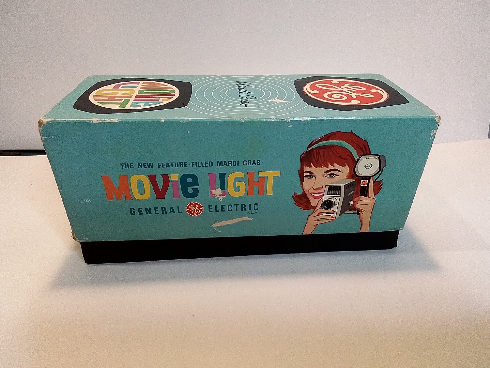 GE Mardi Gras Movie Camera Light Model MG-1 Tested & Working Motion Accessory