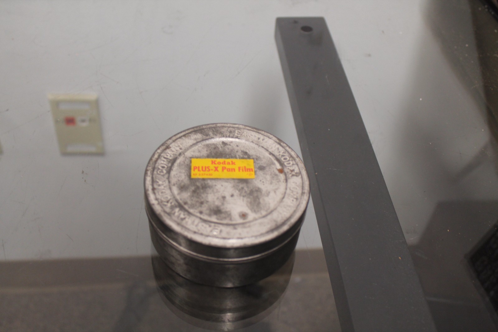 Kodak Film Canister Plus X Pan Film Metal Tin With Lens