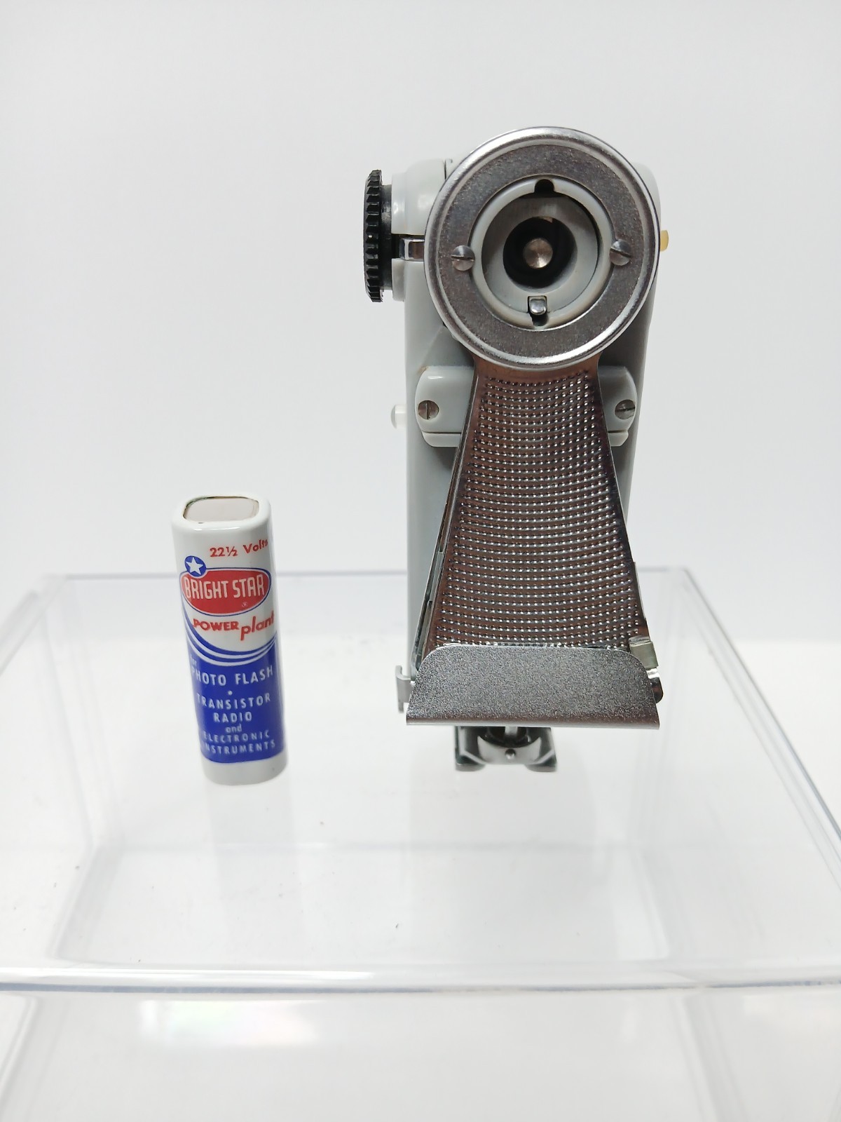 Vintage Nikon BC-5 Range Finder Folding Fan Flash Unit W/Original Leather Case