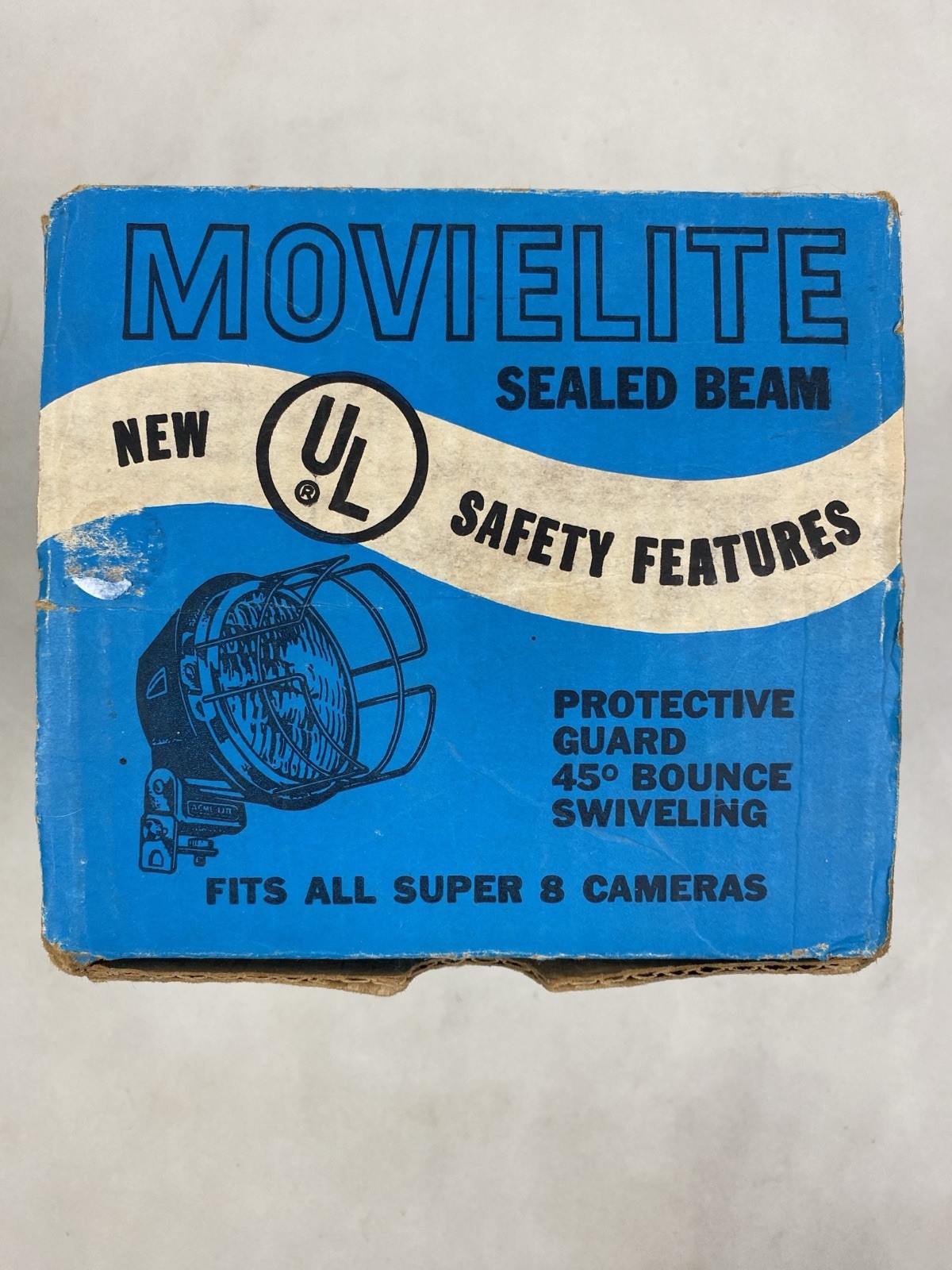 Vintage Acme-Lite Movielite Model 96 Super 8 Camera Light TESTED Working w/ Box