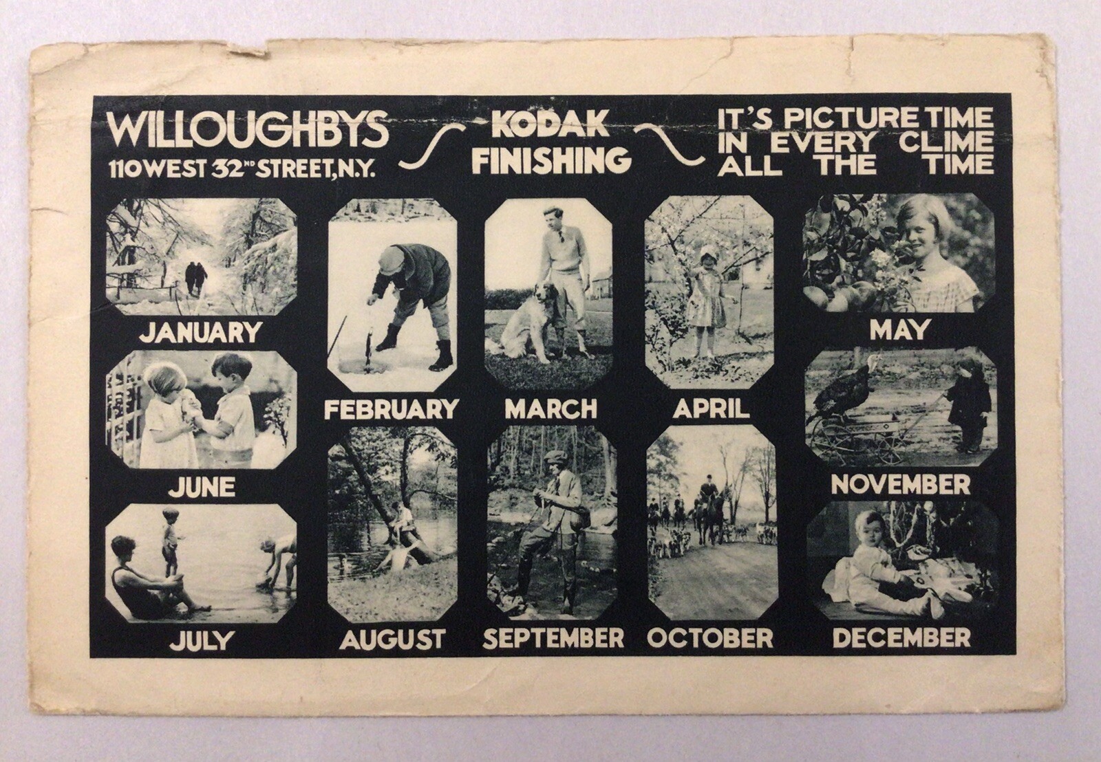 Vintage 1920’s Photo Envelope WILLOUGHBYS NEW YORK Film Processing Developing
