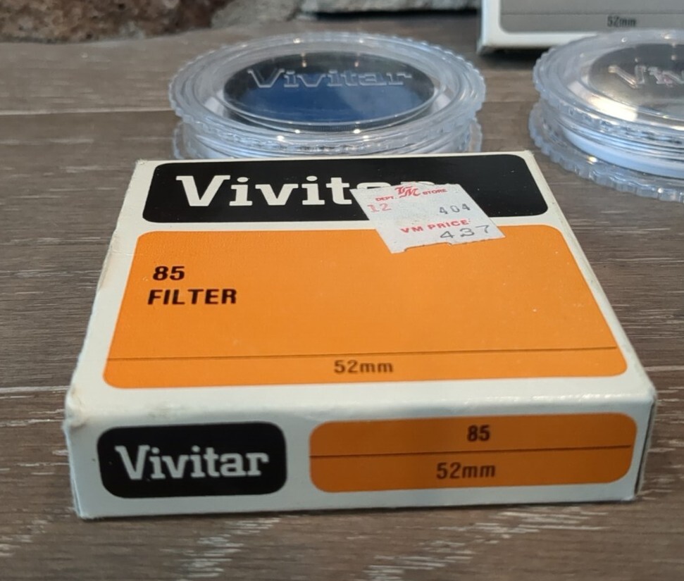 Set of 2 Vintage 55mm: Vivitar 85 Filter & 4X Neutral Density ND-6 Filter