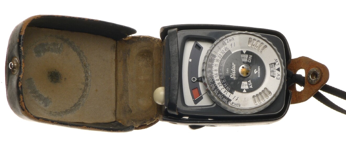 Gossen Sixtar cds exposure meter cinematography original leather pouch untested