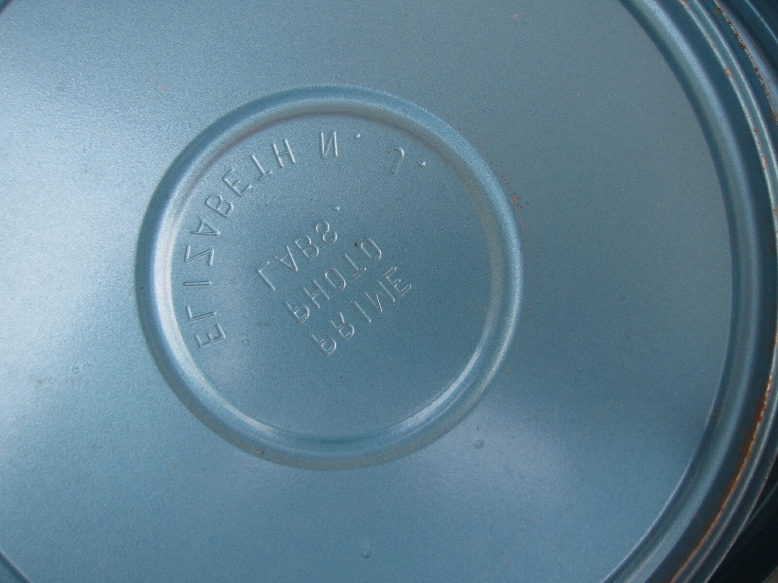 Two Dual 8 mm Movie Metal Cans (7 inch, 400 feet) – empty cans in good condition