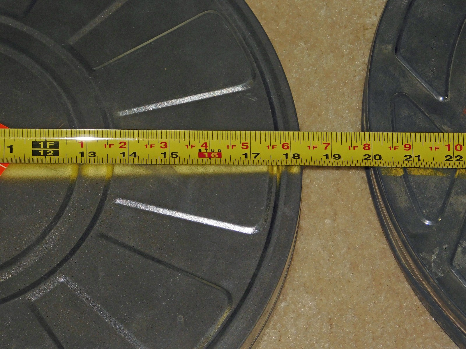 3 LARGE 35mm FILM CANS – 18 1/4″ – Vintage Can Canister Empty 2000ft