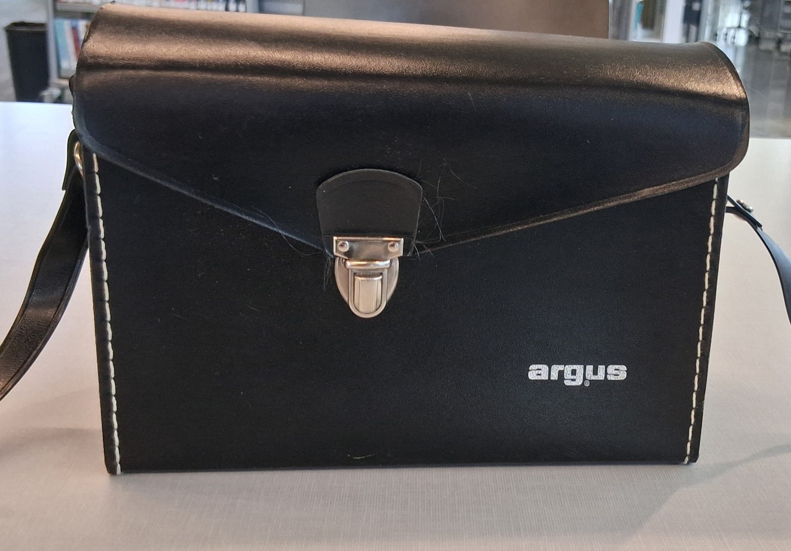 Vintage ARGUS Black Camera Hard Case With Strap Fits Super 8 Movie Camera 1965
