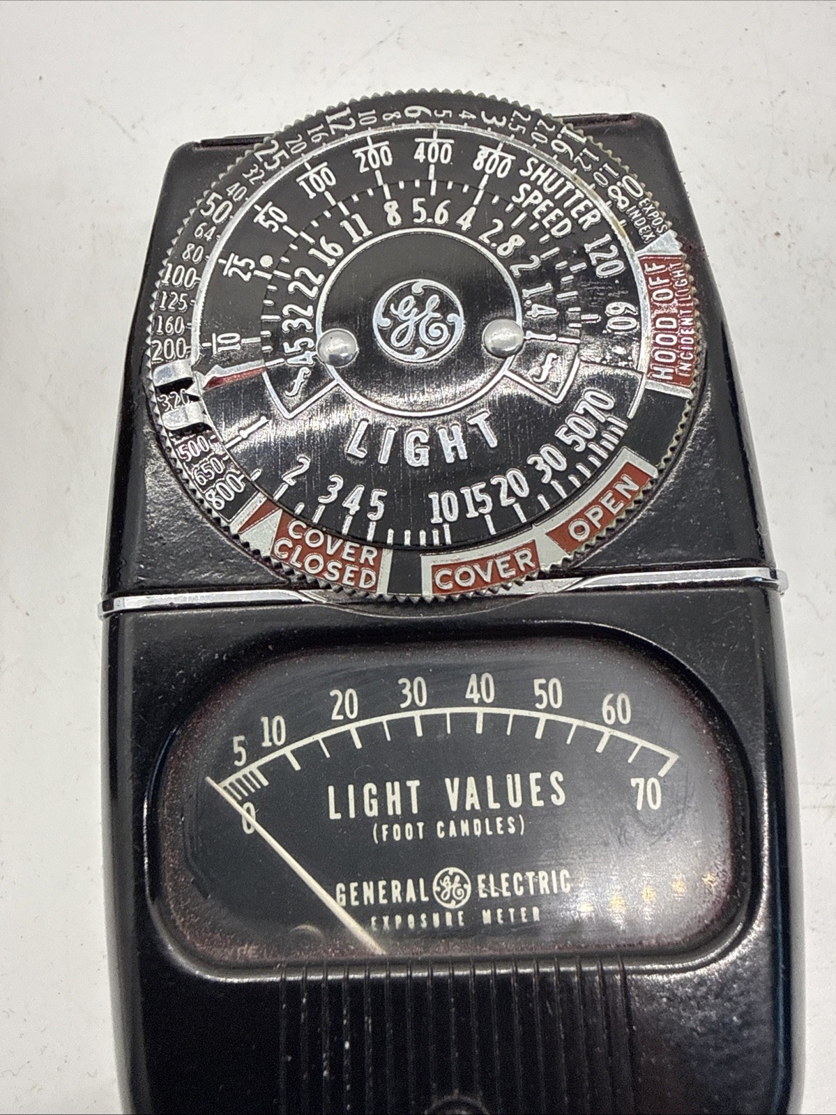 Vintage General Electric Exposure Meter 8DW58Y4 Light Values Photography A16