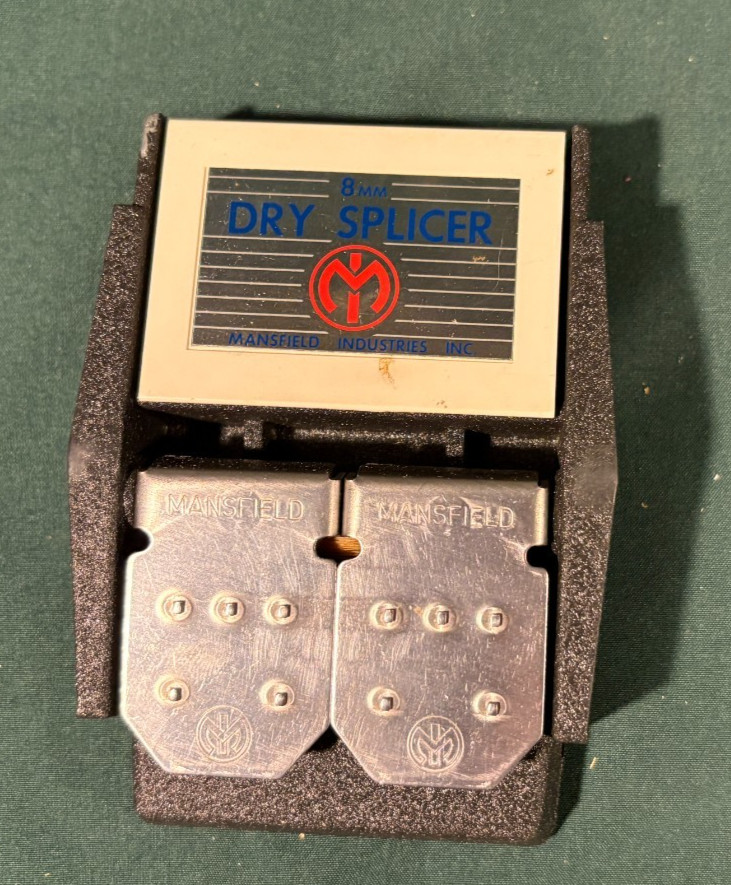 Mansfield Dry Splicer Butt Film Splicer 8mm Films Movies w/ box
