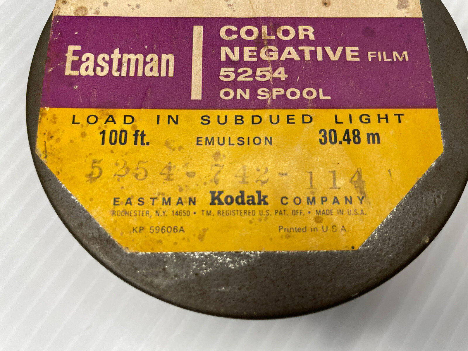 Vintage Eastman Kodak Rochester, NY Color Negative Film Canister 3 3/4”