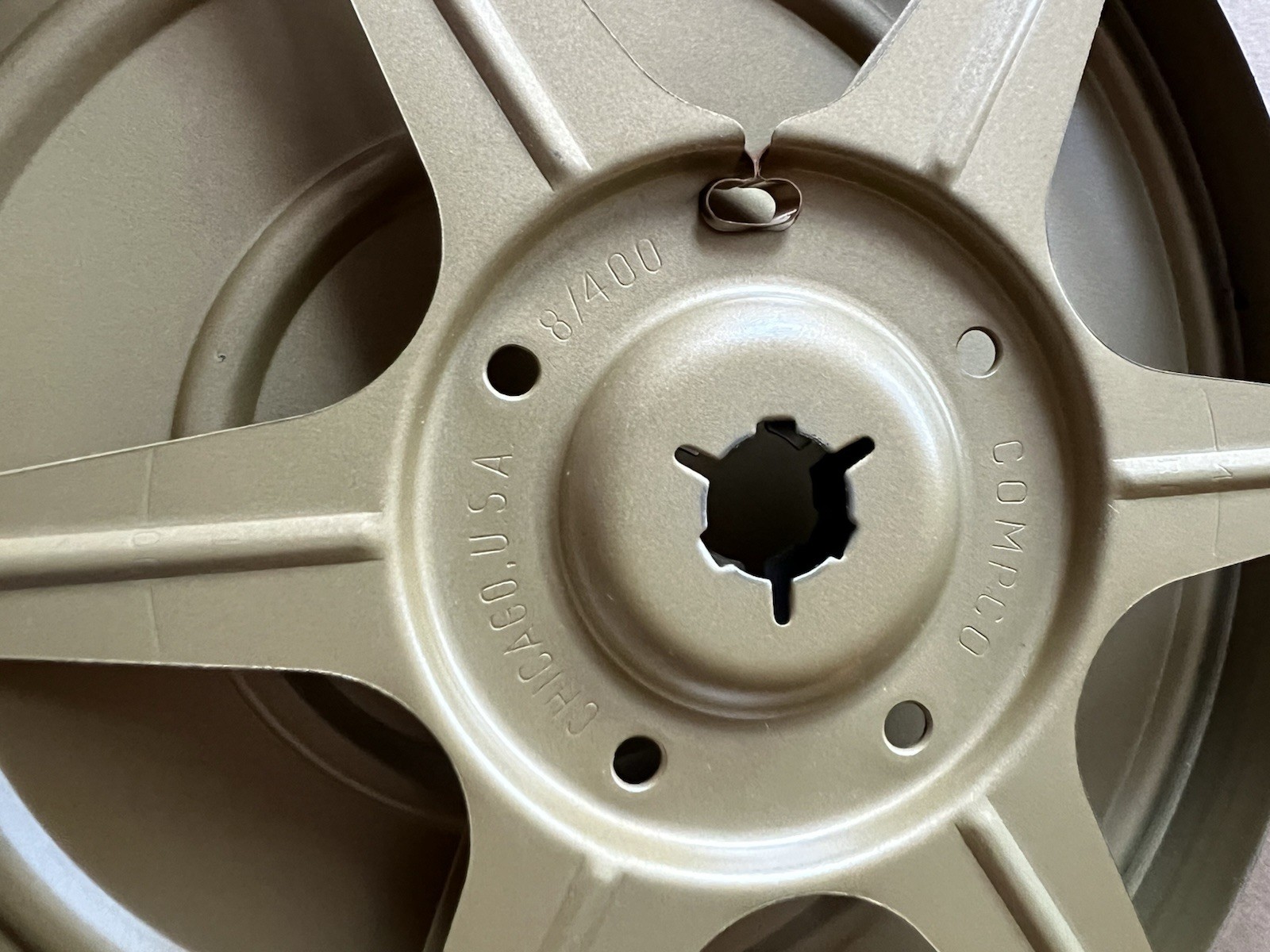 Vintage Compco Dual 8 Film Reel 7” with Insert & Hubs Super 8 / Regular 8