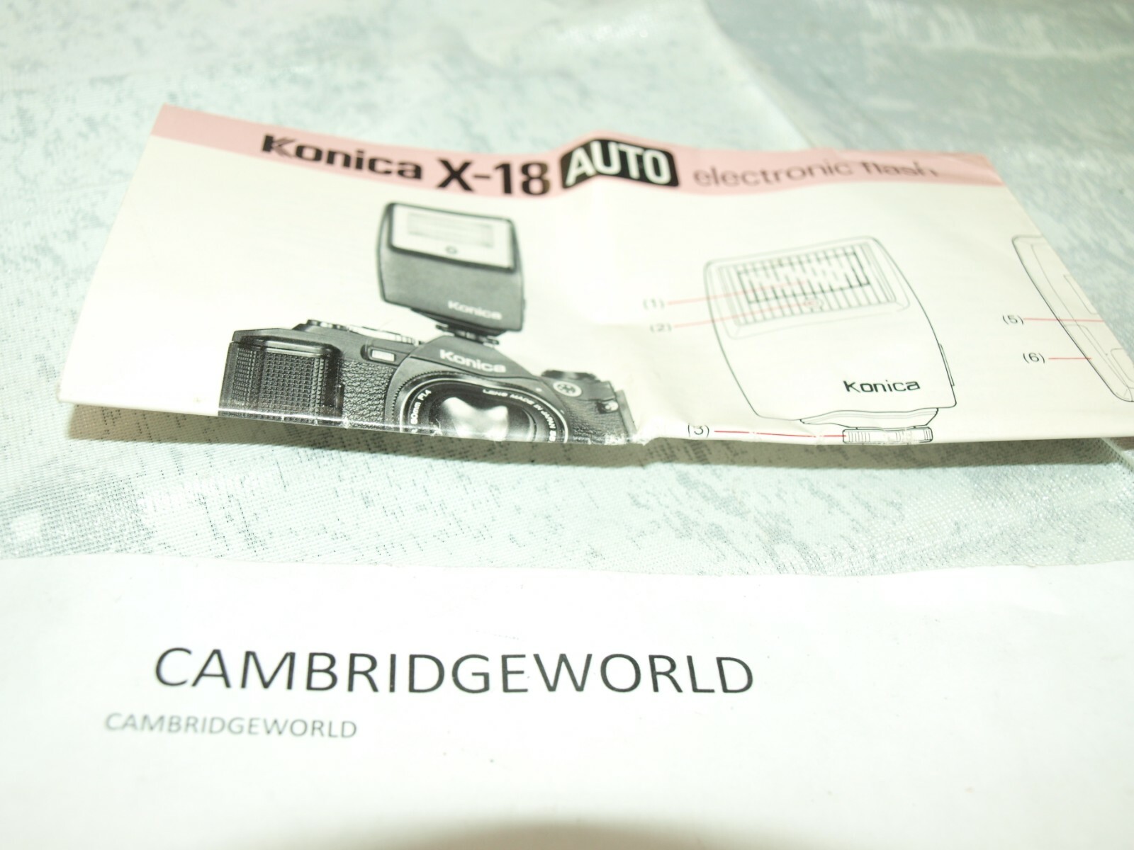 Konica X-18 Auto Flash USERS INSTRUCTION GUIDE