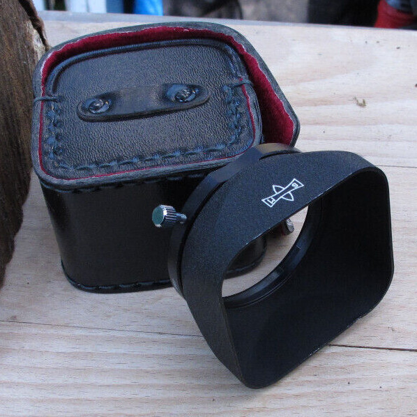 Mamiya TLR c330 lens hood 48mm clamp on for black finish 80mm 2.8 lenses & case