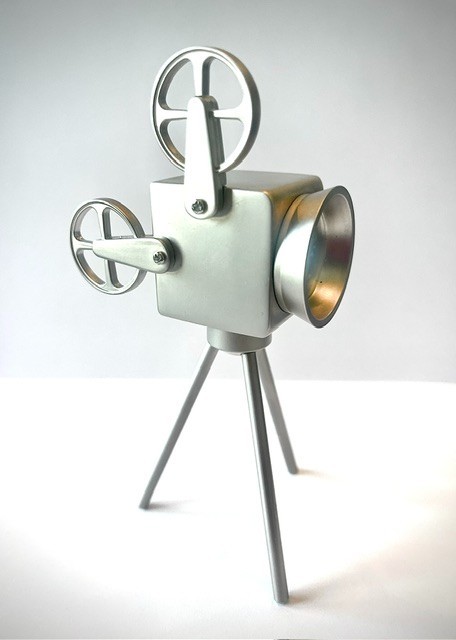 Vintage Reel-to-Reel Film Movie Camera Style Clock