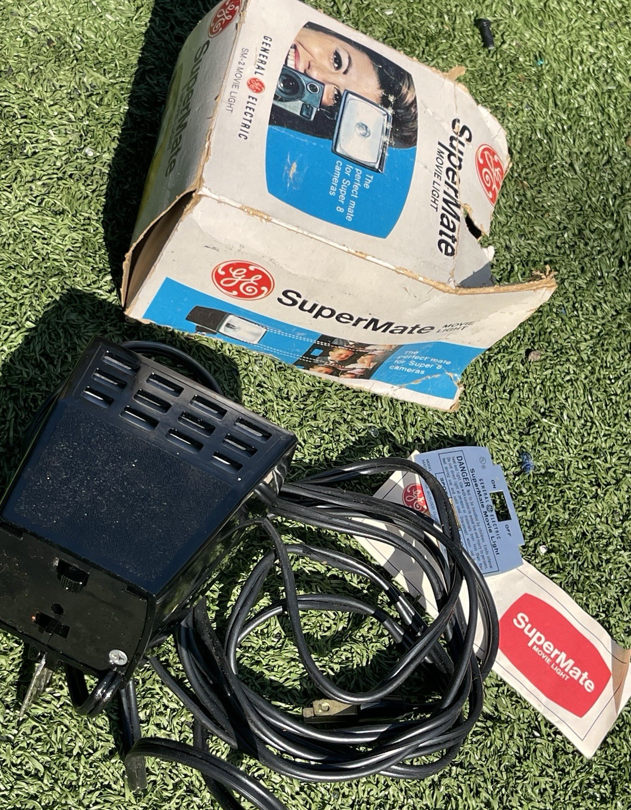 GE SuperMate SM-2 Movie Light w/ Box & Paperwork Vintage Super 8 Camera Accessor