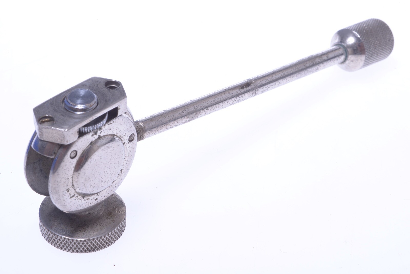 ✅ ANTIQUE 2 WAY SMALL BALL & SOCKET TRIPOD HEAD FOR 35MM NICKEL PLATED 64
