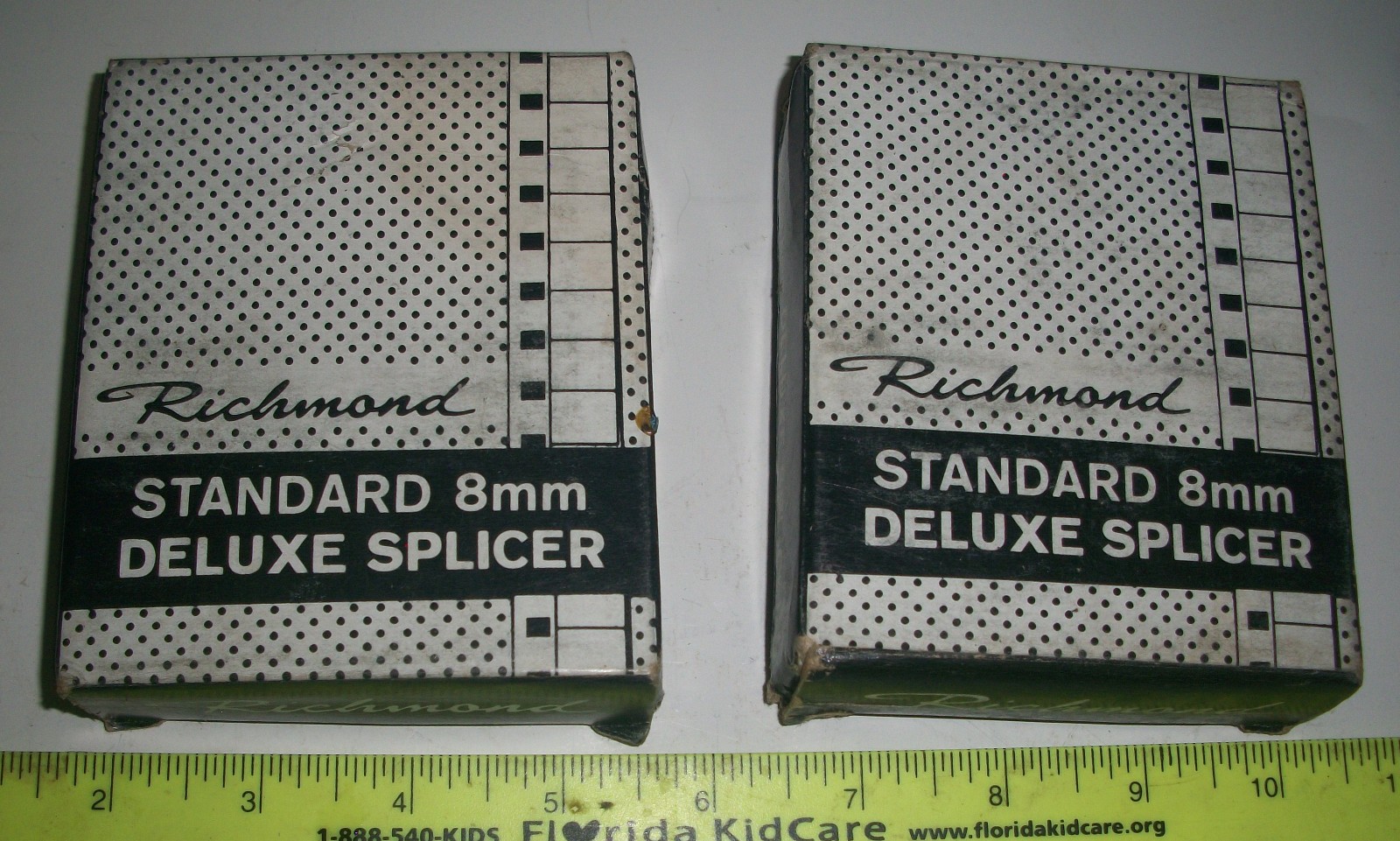 2 Vintage Metal Richardson Standard 8mm Film Splicer w/ Instructions, Unused NOS