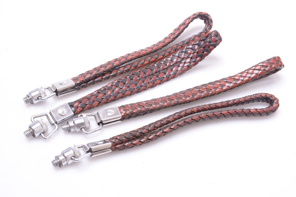 ✅ 1 BOLEX RED BLACK LEATHER WRIST STRAP 4 CANON NIKON LEICA CONTAX RANGE FINDER