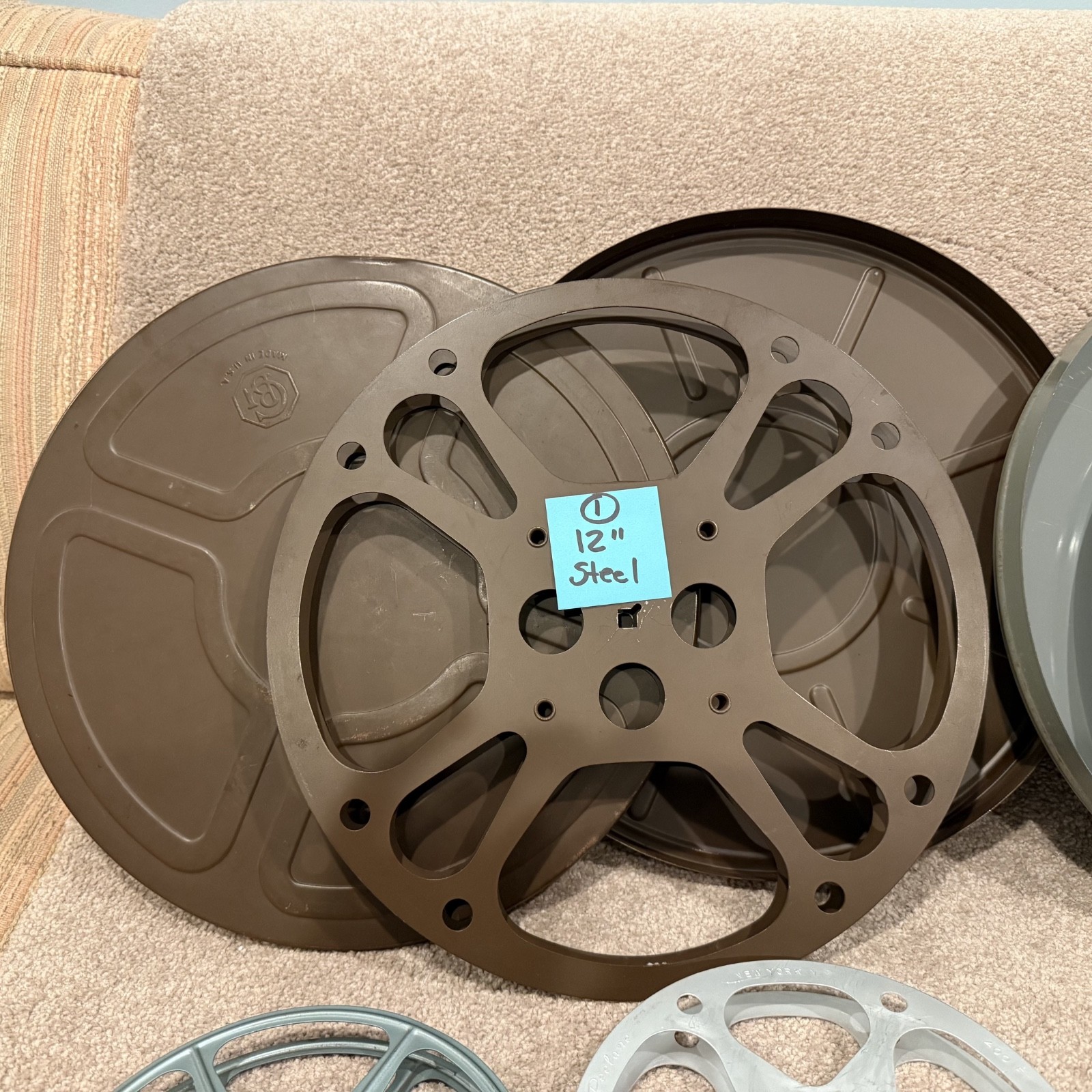 Vintage 16mm Film Reel & Canister Estate Lot (7 Pieces Total) incl Goldberg Bros