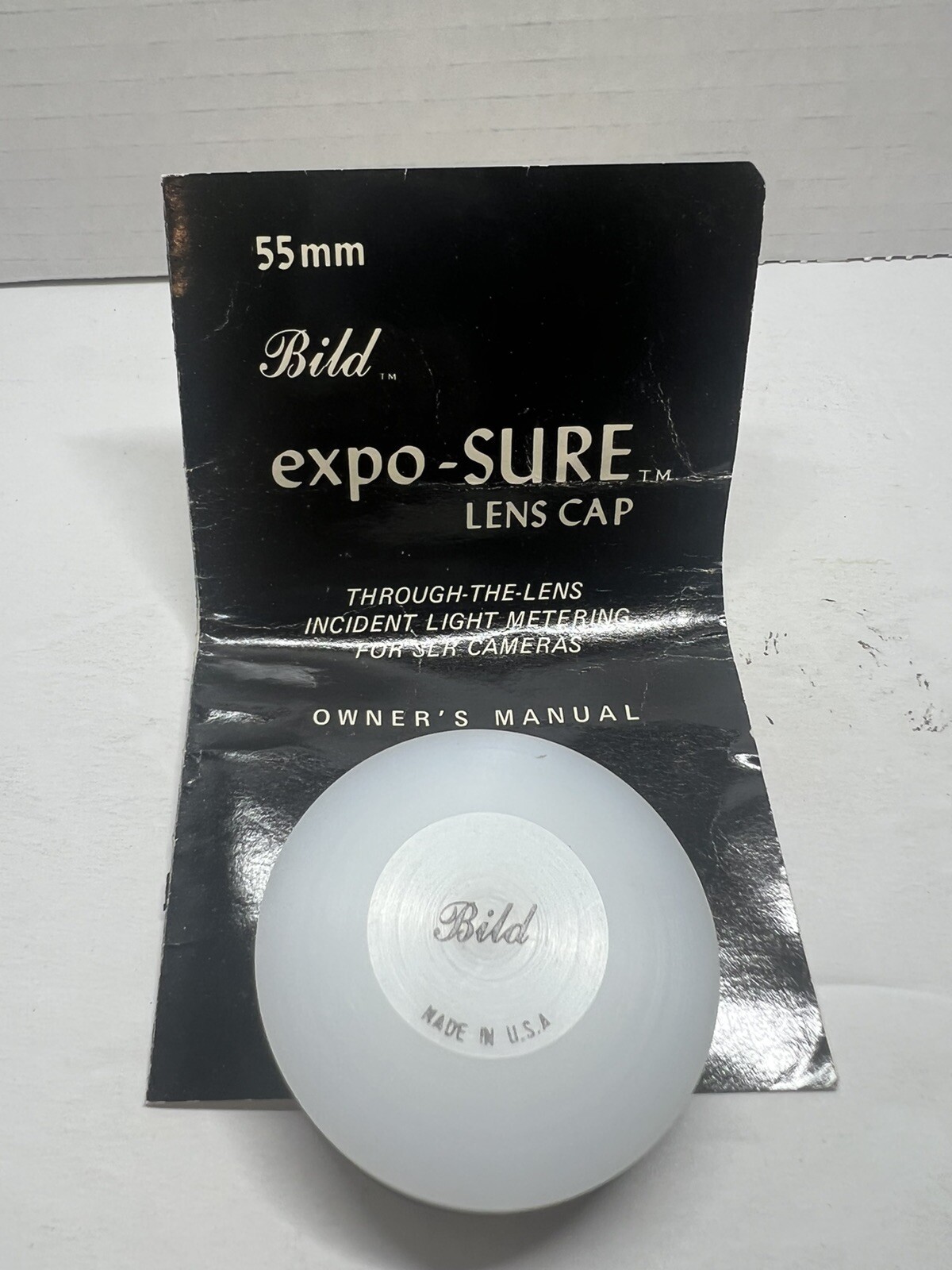 Vintage 80s Bild expoSURE 52mm Lens Cap Incident Light Metering For SLR Cameras