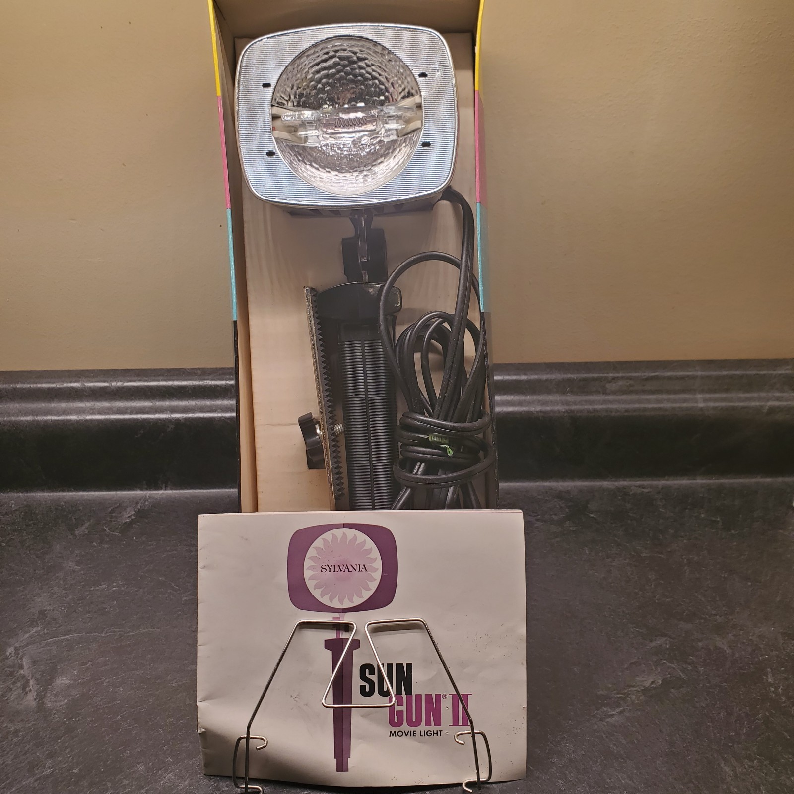 Vintage Camera Light Sun Gun II, Works, Very Bright, Box No Lid, w instructions