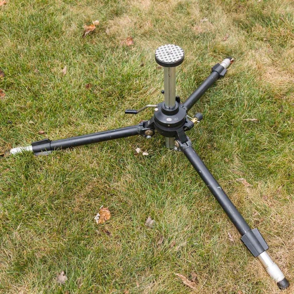 Vintage Bilora Large Format Tripod w/ Leveling Center Column Giant Half Ball
