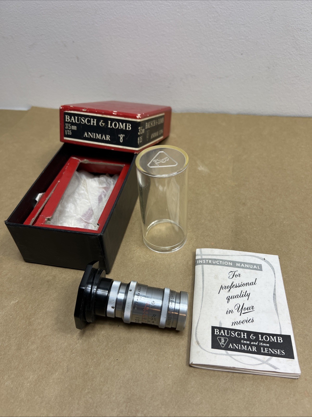 Bausch & Lomb 37.5 mm Animar “8” F3.5 Cine Lens BOLEX 8