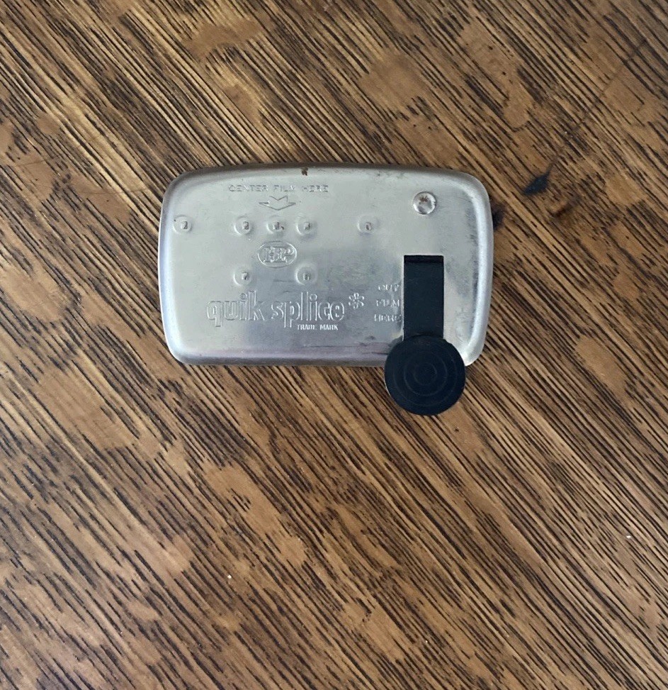 Quik Splice HiP 8mm Film Splicer Hand Size Hudson Photographic Vintage Tool