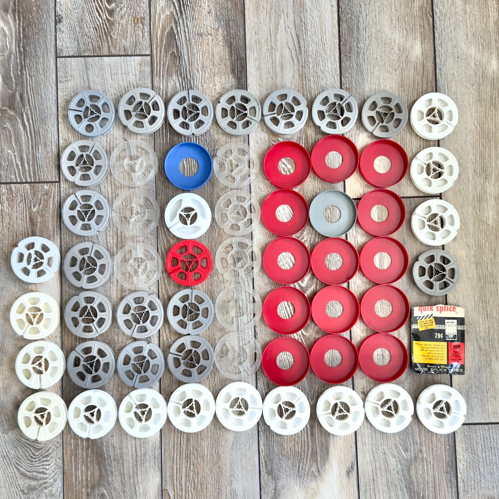 Mixed Lot Over 40 8mm Approximately 3″ Empty Plastic Film Reels