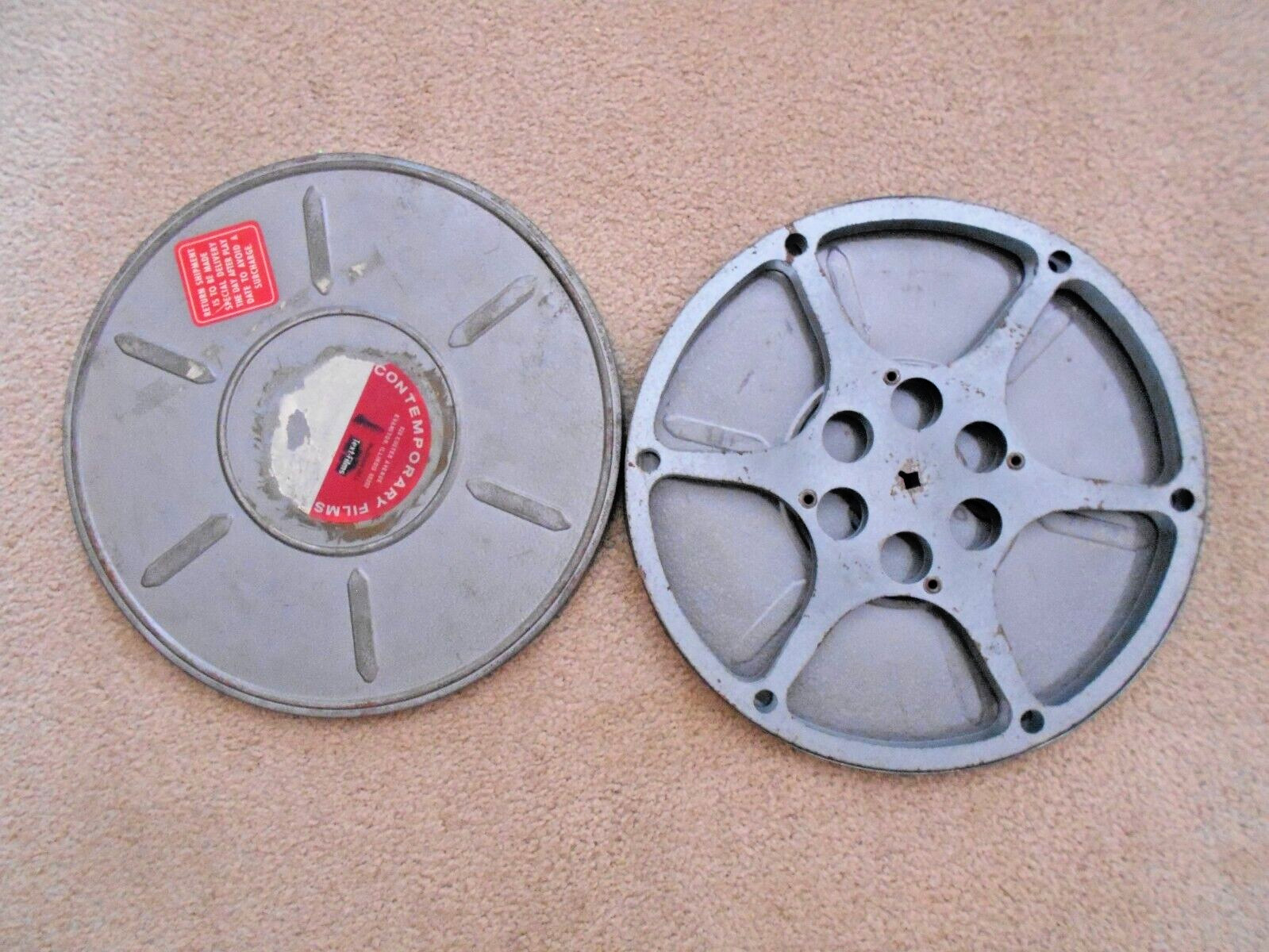 Empty Gray Metal 1200 ft. Reel in Can