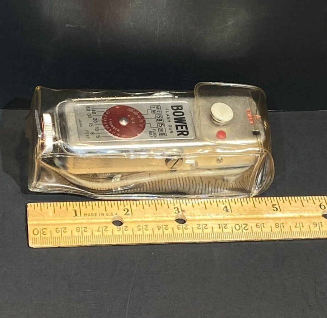 VTG Bower Flash Gun w/ Fan Disc for Camera Original Case Made in Japan Untested