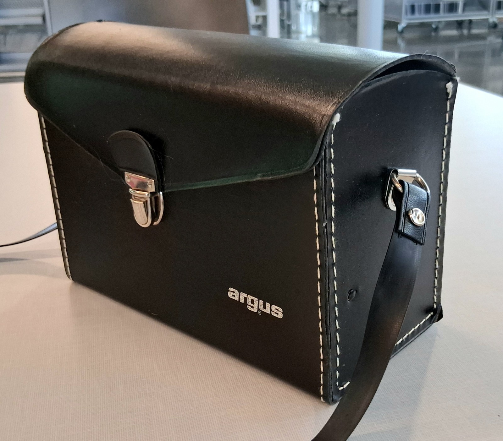 Vintage ARGUS Black Camera Hard Case With Strap Fits Super 8 Movie Camera 1965