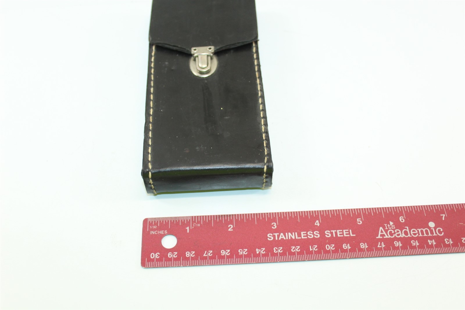 Vintage Photo Test Tubes In Black Leather Pouch Screw On Caps 3 Count Tubes
