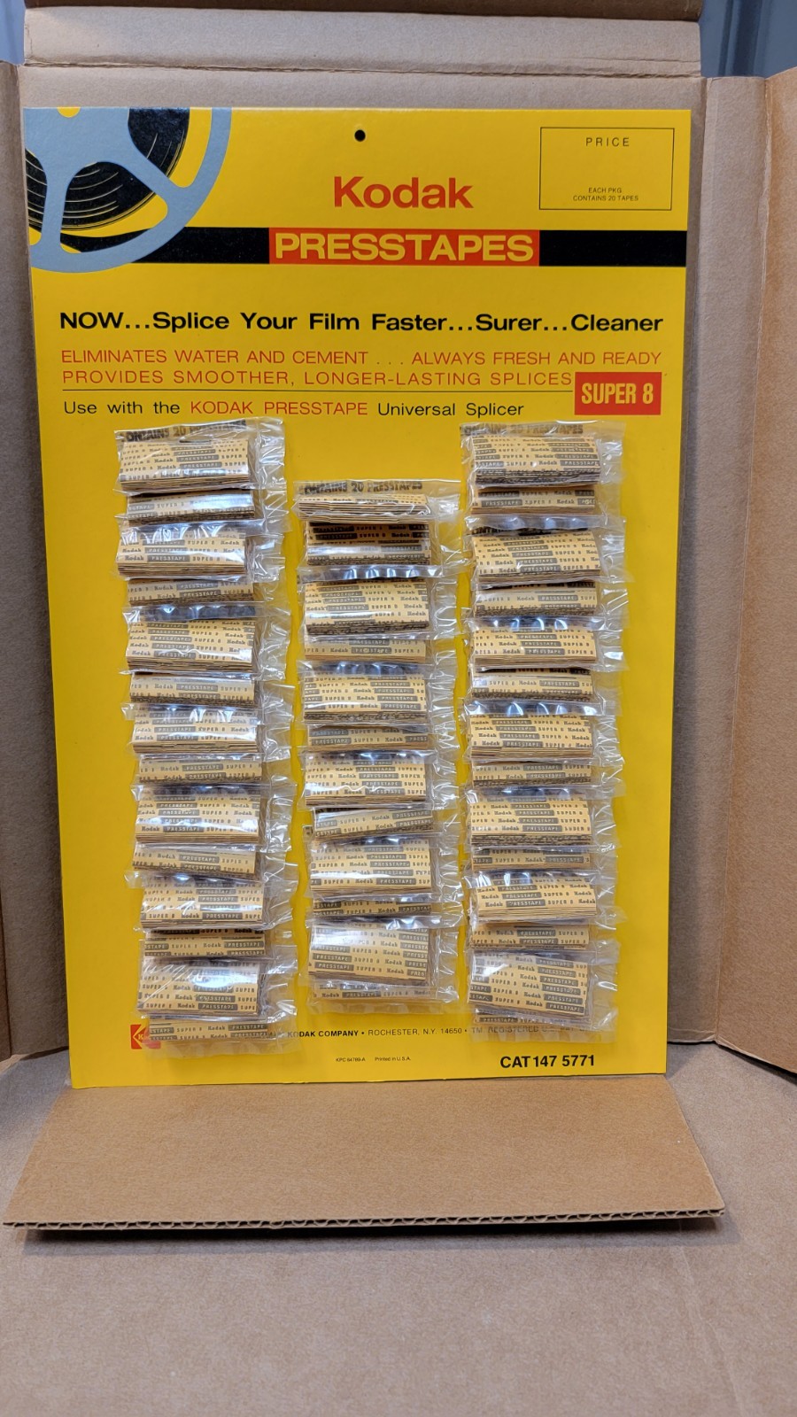 Kodak Presstapes Retail Card 20 Packs Of 20 Tapes New Original RARE Cat 147-5771