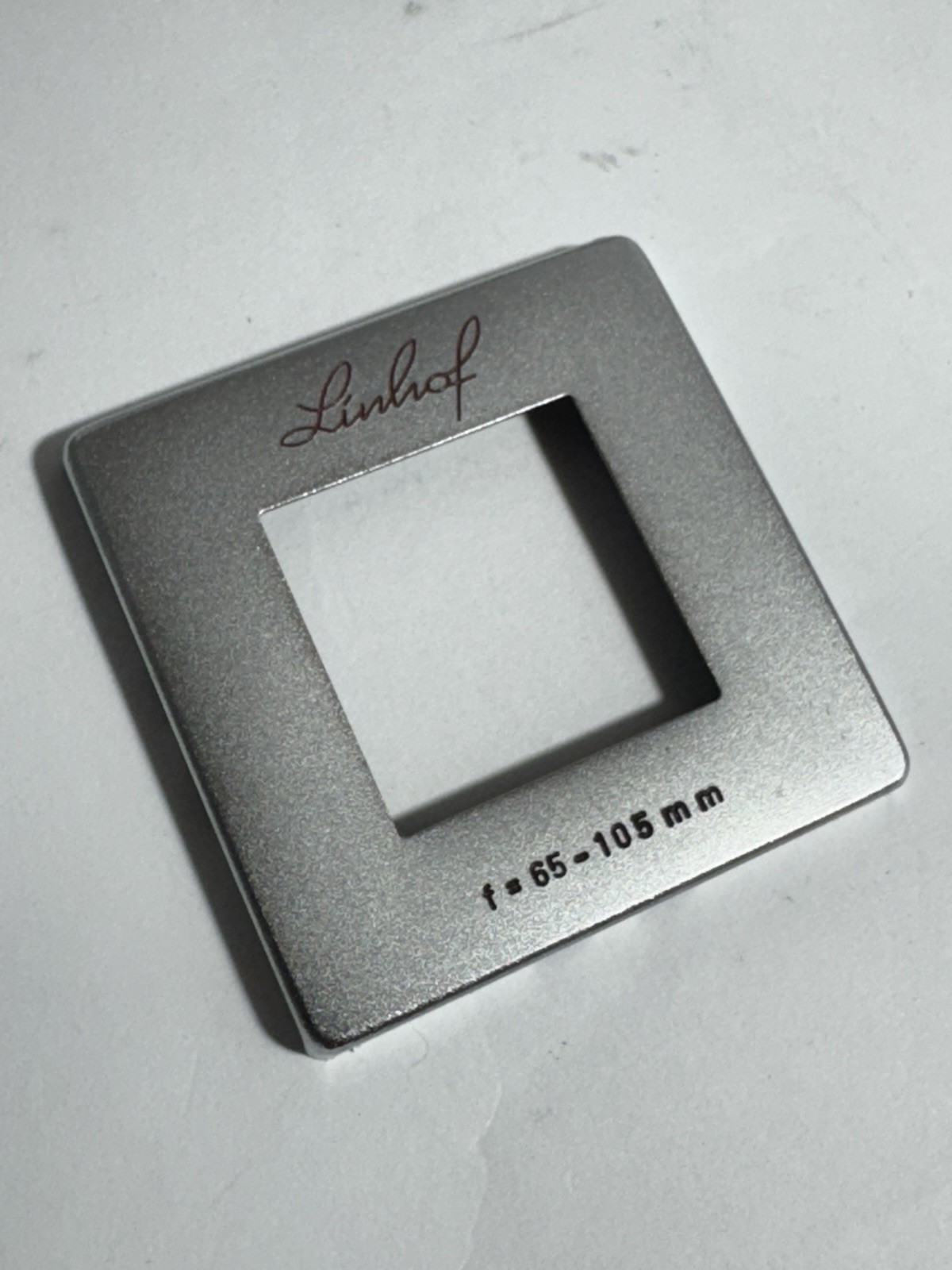 Linhof Baby Technika III/IV 6×6 Viewfinder Mask 65-105mm Non Biogon Finder Exc