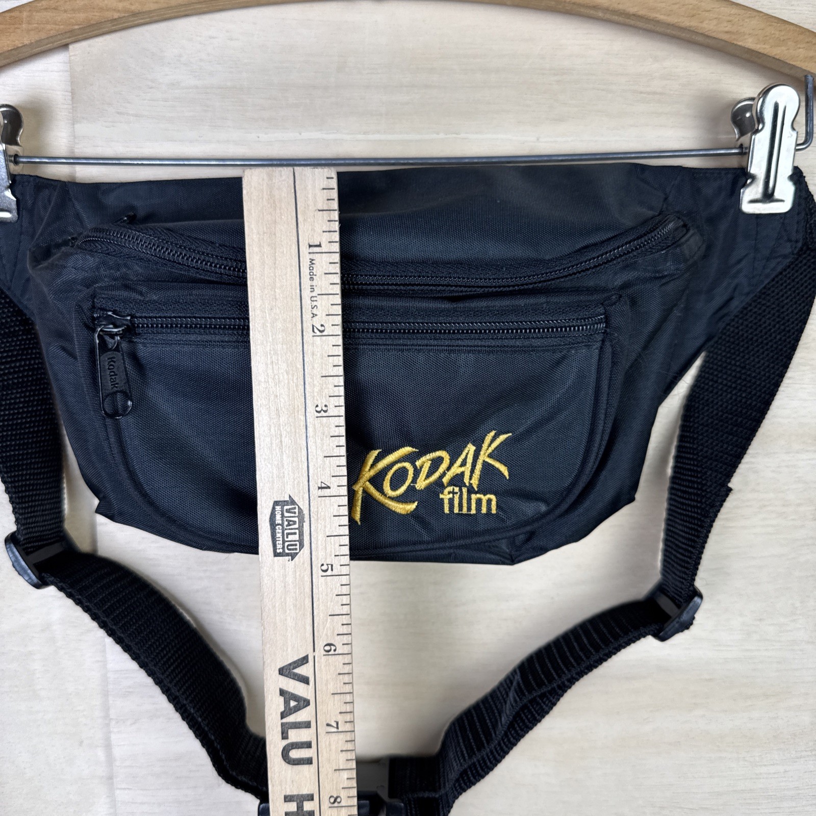 Vintage 90s Kodak Film Photography Camera Black Fanny Pack Waist Bag Sling Pouch