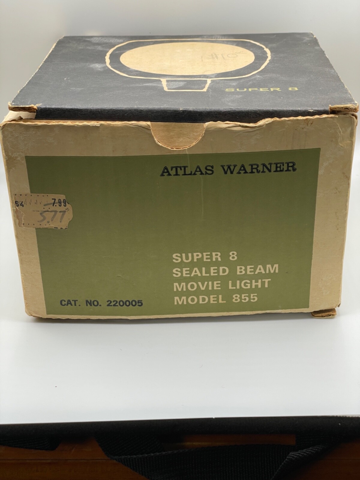 Vintage Atlas Warner Super 8 Sealed Beam Movie Light-Model# 855 In Box. Works!