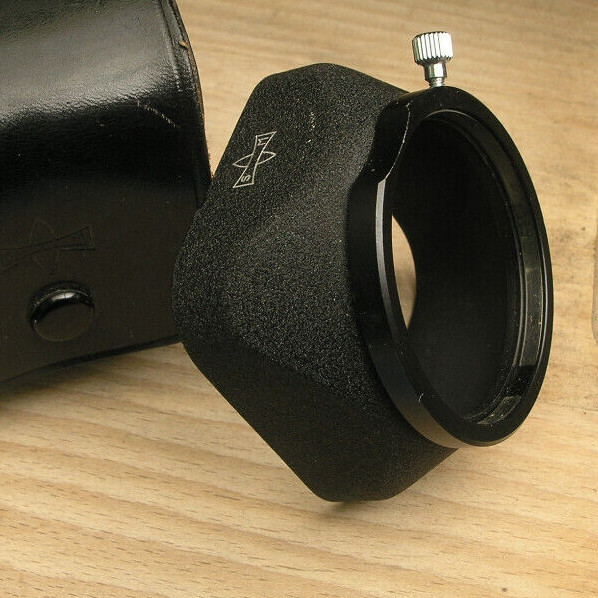 original Mamiya TLR c330 lens hood 48mm clamp for black finish 80mm 2.8 & case