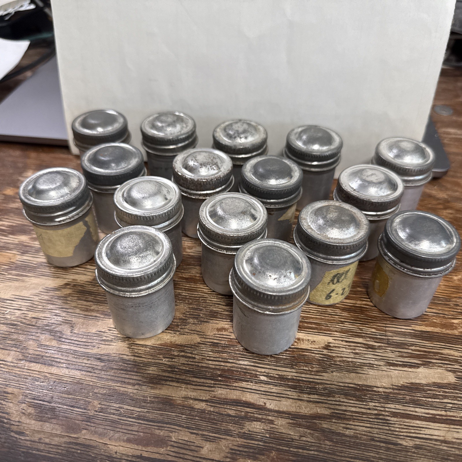 Lot of (16) Vintage Metal Aluminum 35mm Film Can Canisters