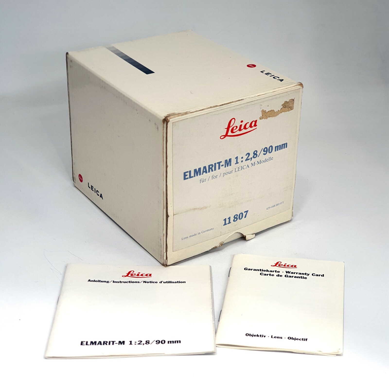 Leica Elmarit-M 1:2.8 90mm Empty box (No Lens , Only Box)