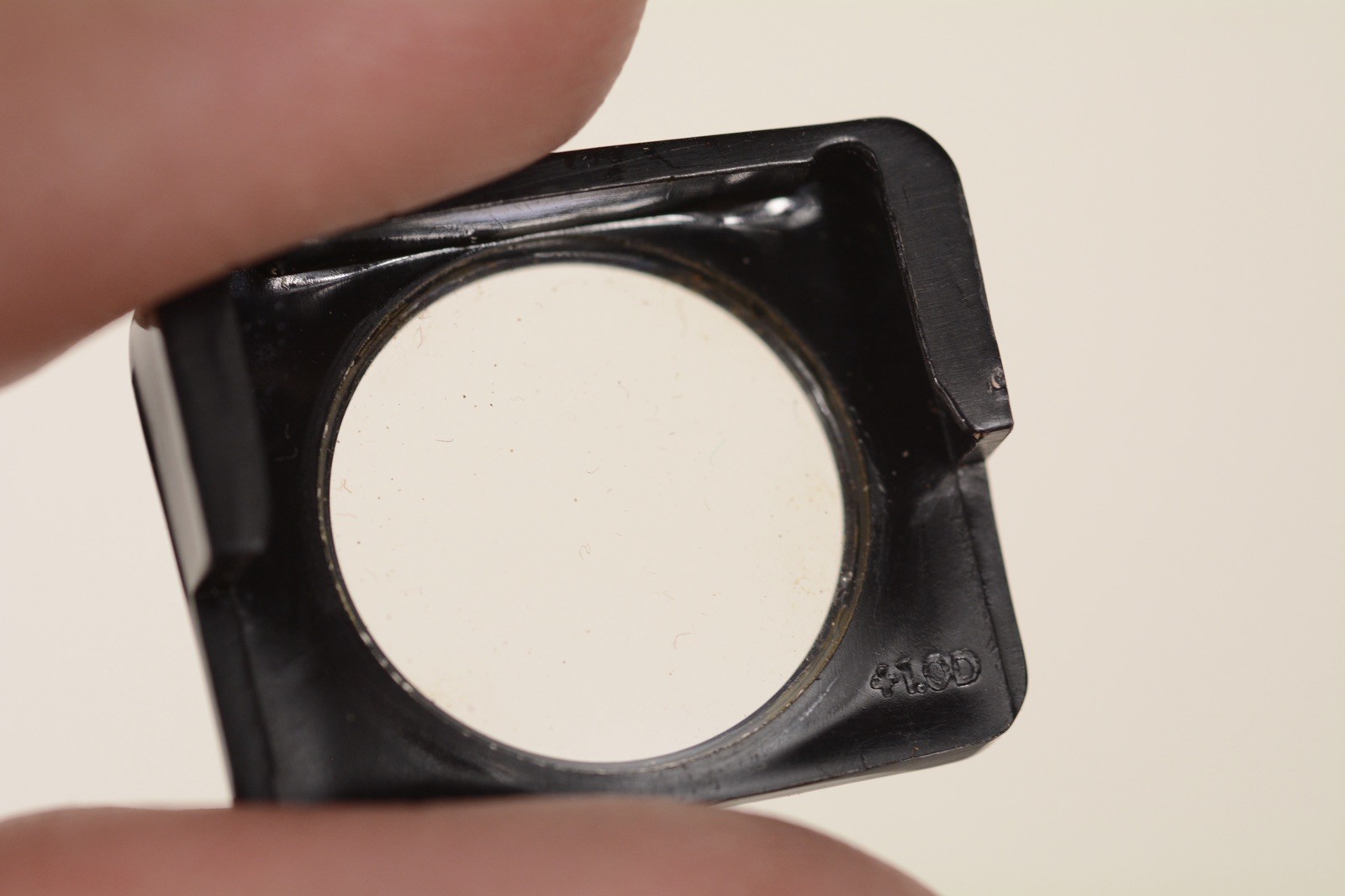 Vintage +1.0 Rectangular Diopter Eyepiece Correction lens for Nikon F Camera