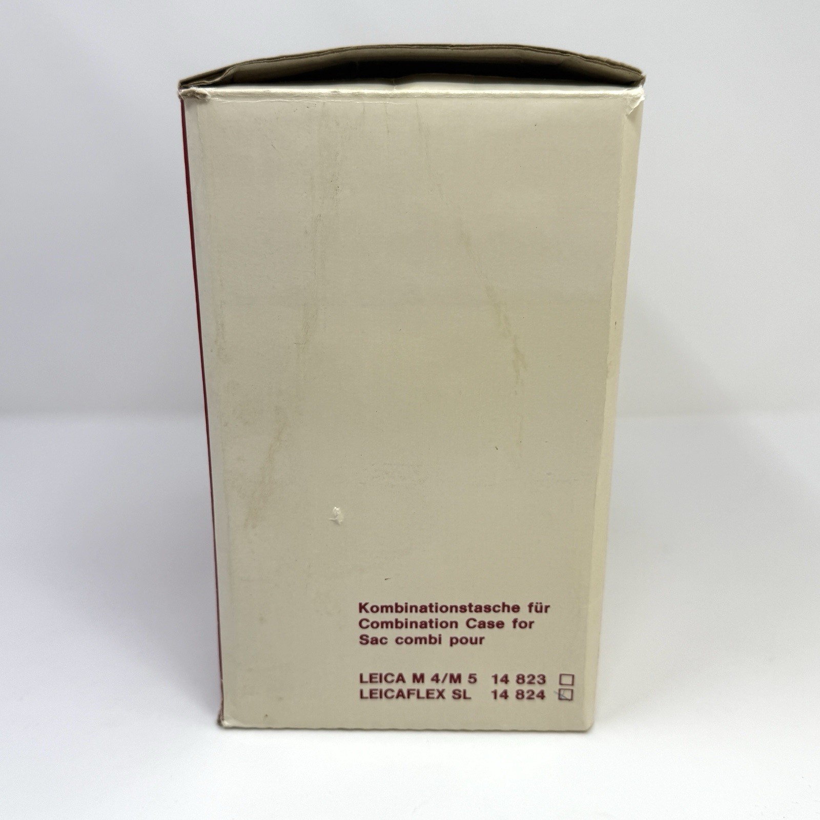 Vintage 70s Leitz Wetzlar Leicaflex SL Empty Box & Camera Advertisement Tag