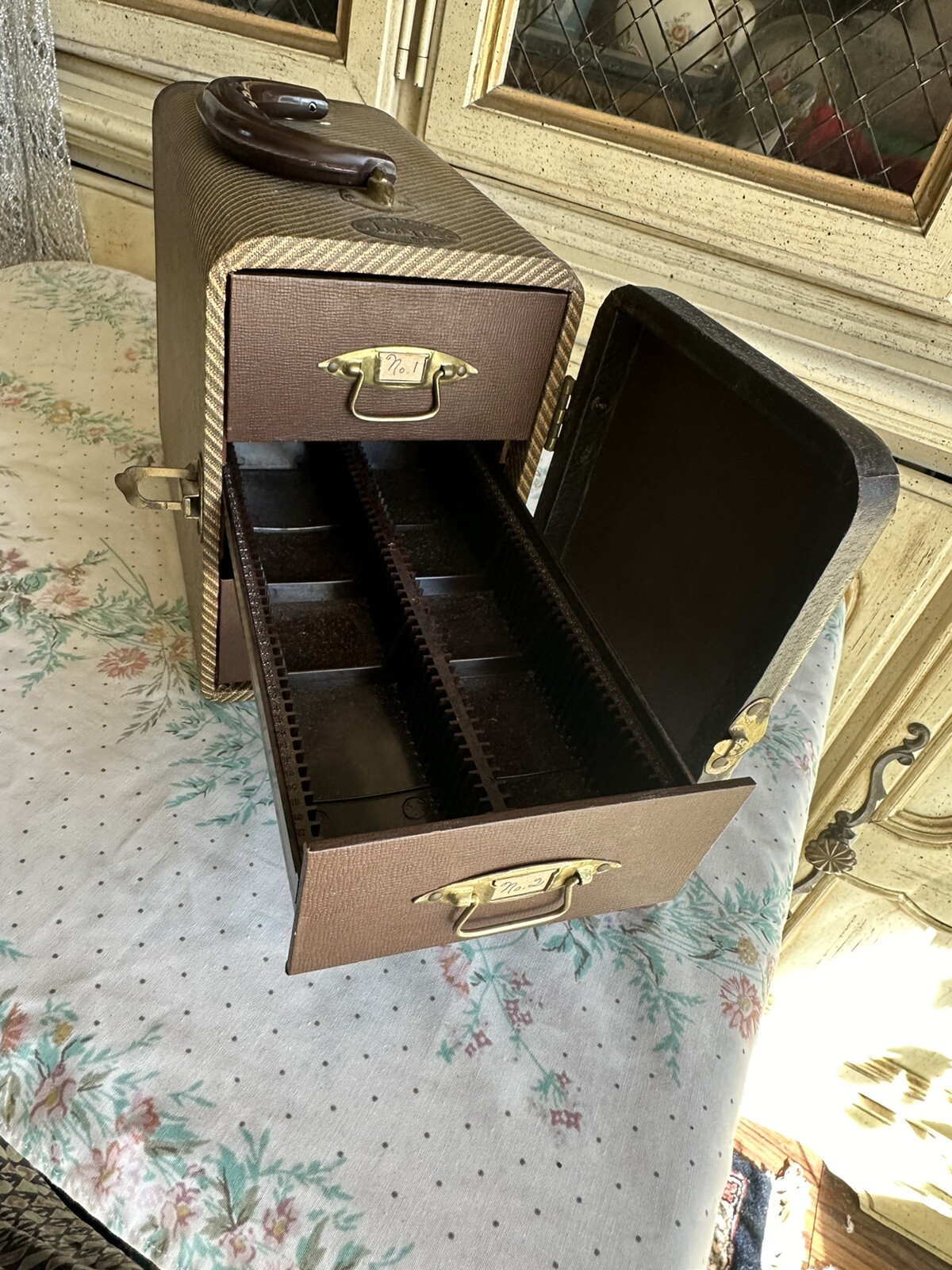 VINTAGE BARNETT & JAFFE BAJA USA Suite Case SLIDE 3 Drawer Holder