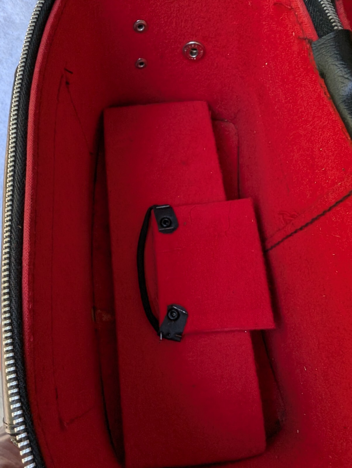 Vintage Leather Hard Camera Case Black Made In Hong Kong With Strap Red…