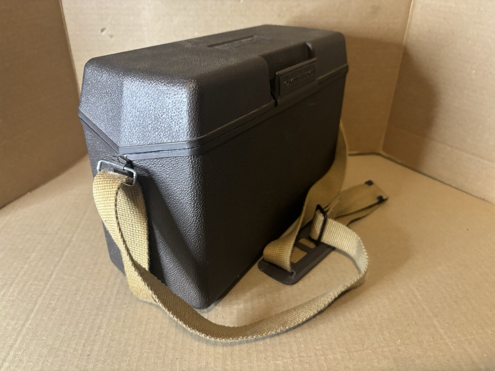 Vintage KONICA Hard Shell Camera Case / Box with Strap Made in Japan Rare HTF