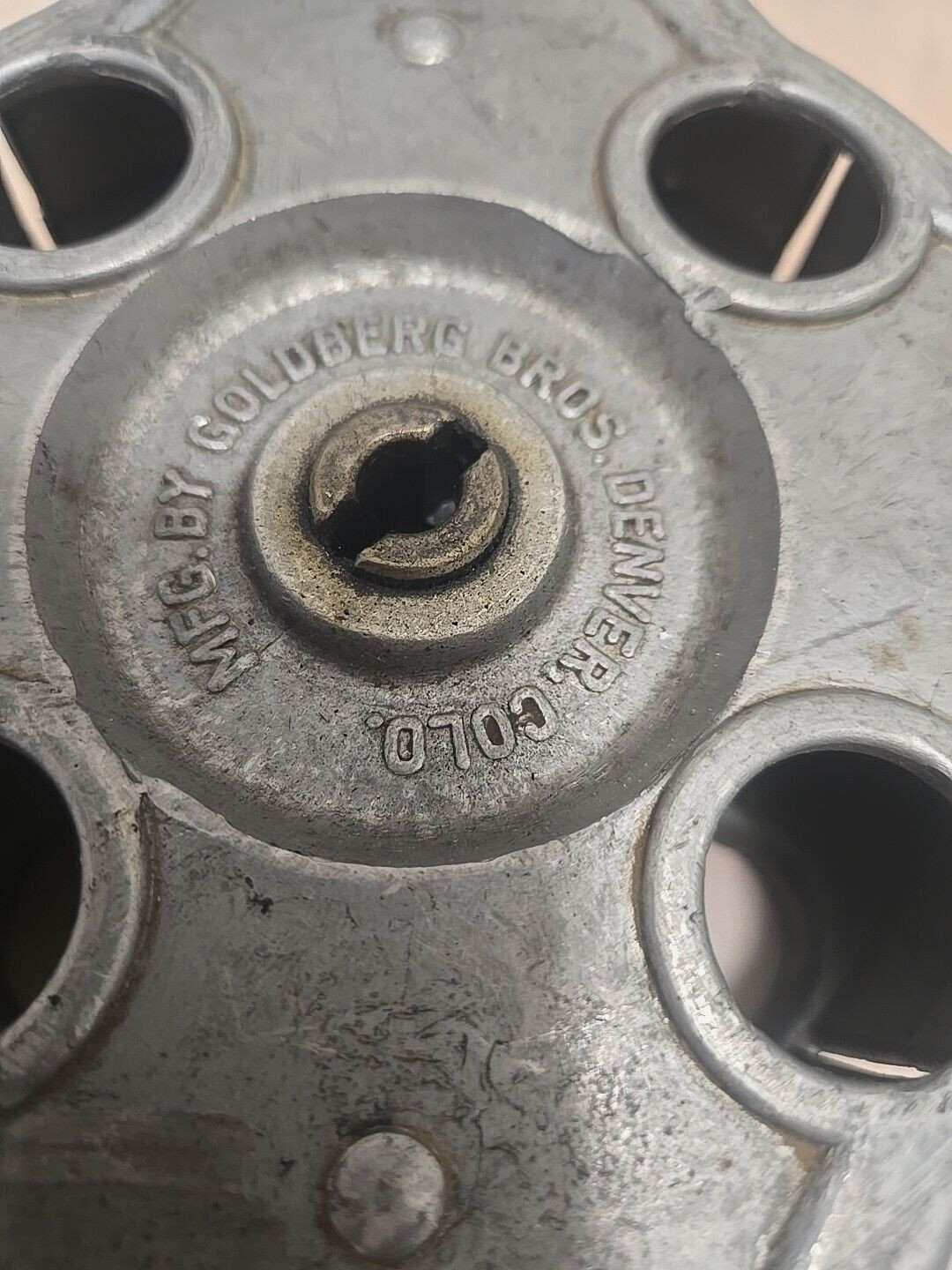 Vintage Goldberg Brothers 15″ 35MM 2000 Feet Aluminum 6 Hole Movie Film Reel