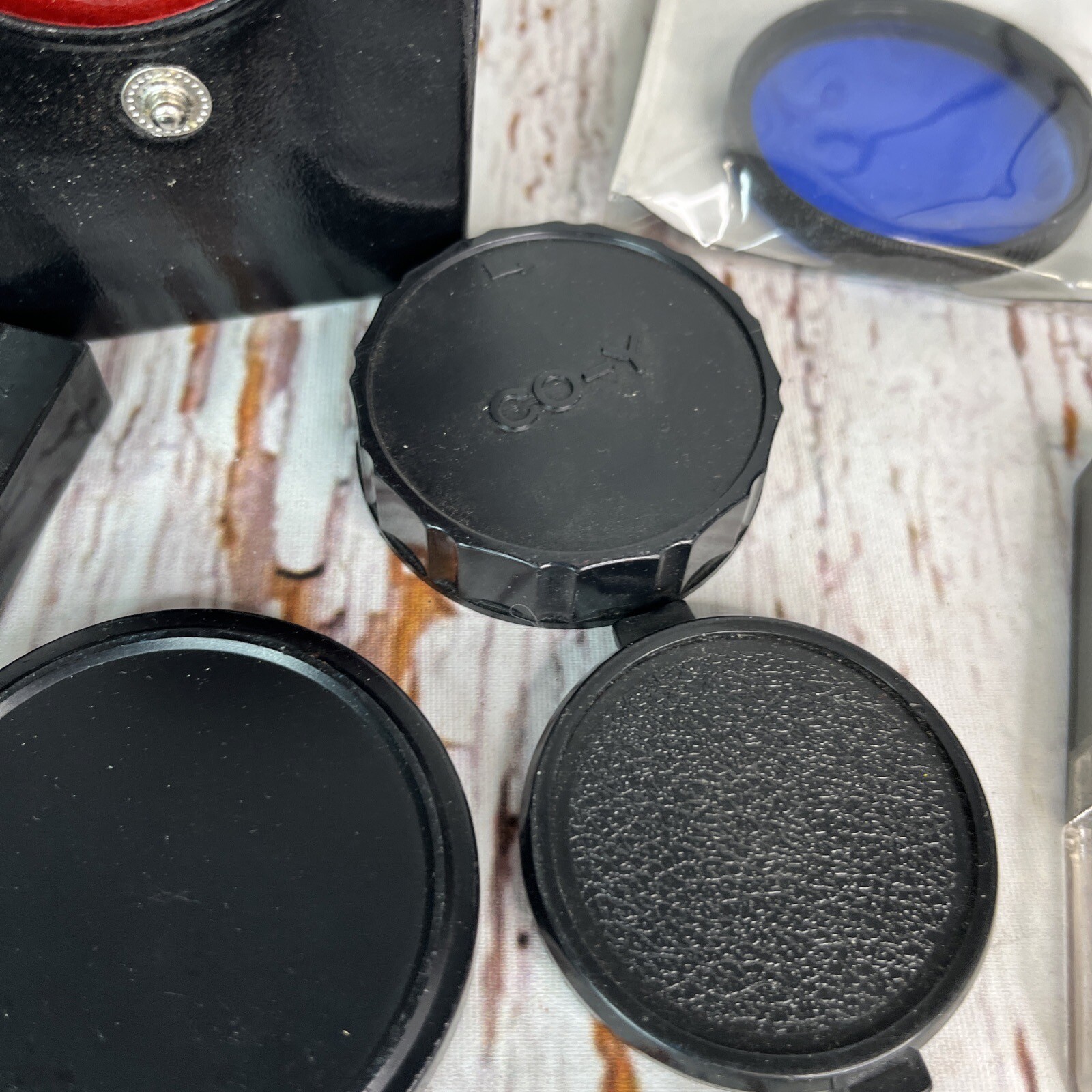 Vintage Camera Lenses And Assorted Parts Cokin ,Rolev , Tiffen