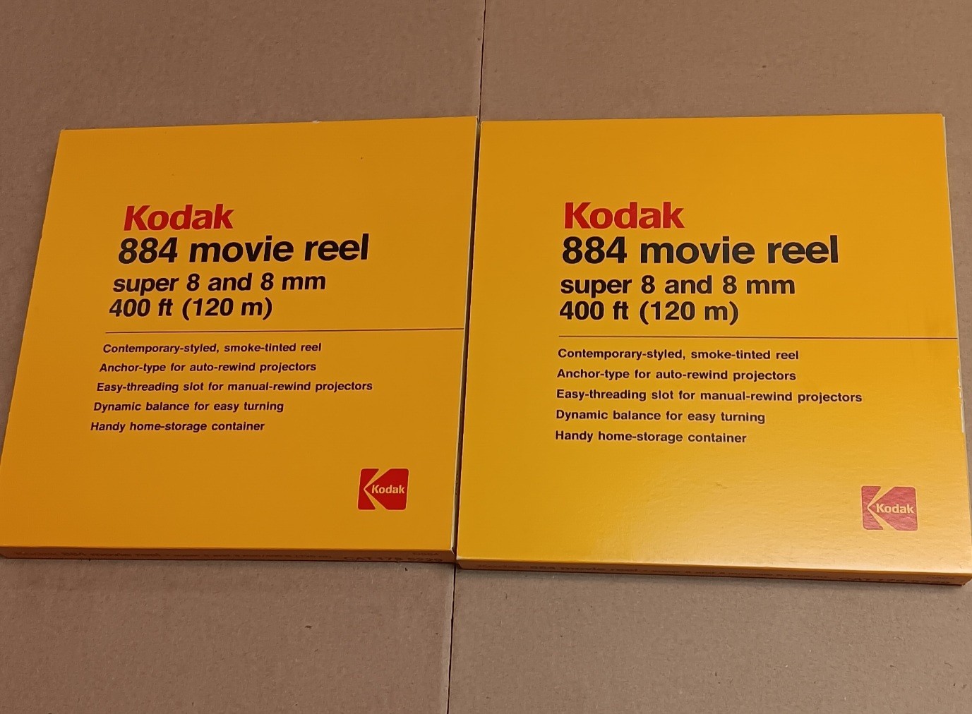 2x Kodak 884 Super 8 & 8mm Movie Reel, 400ft, Empty Reel w/ Box VOLUME DISCOUNT