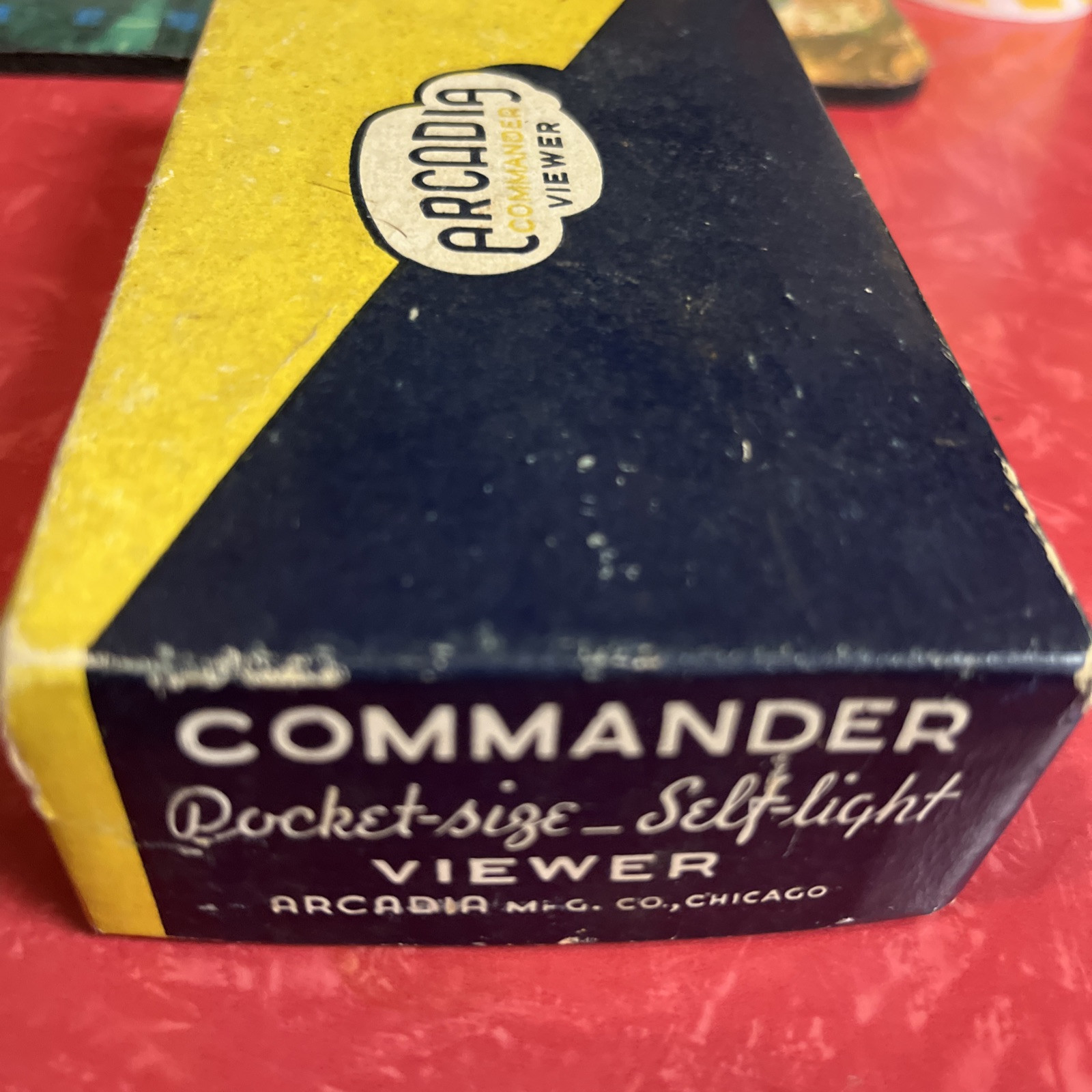 1940’s Vintage Arcadia Commander Pocket Viewer Self-Illuminating W/Box