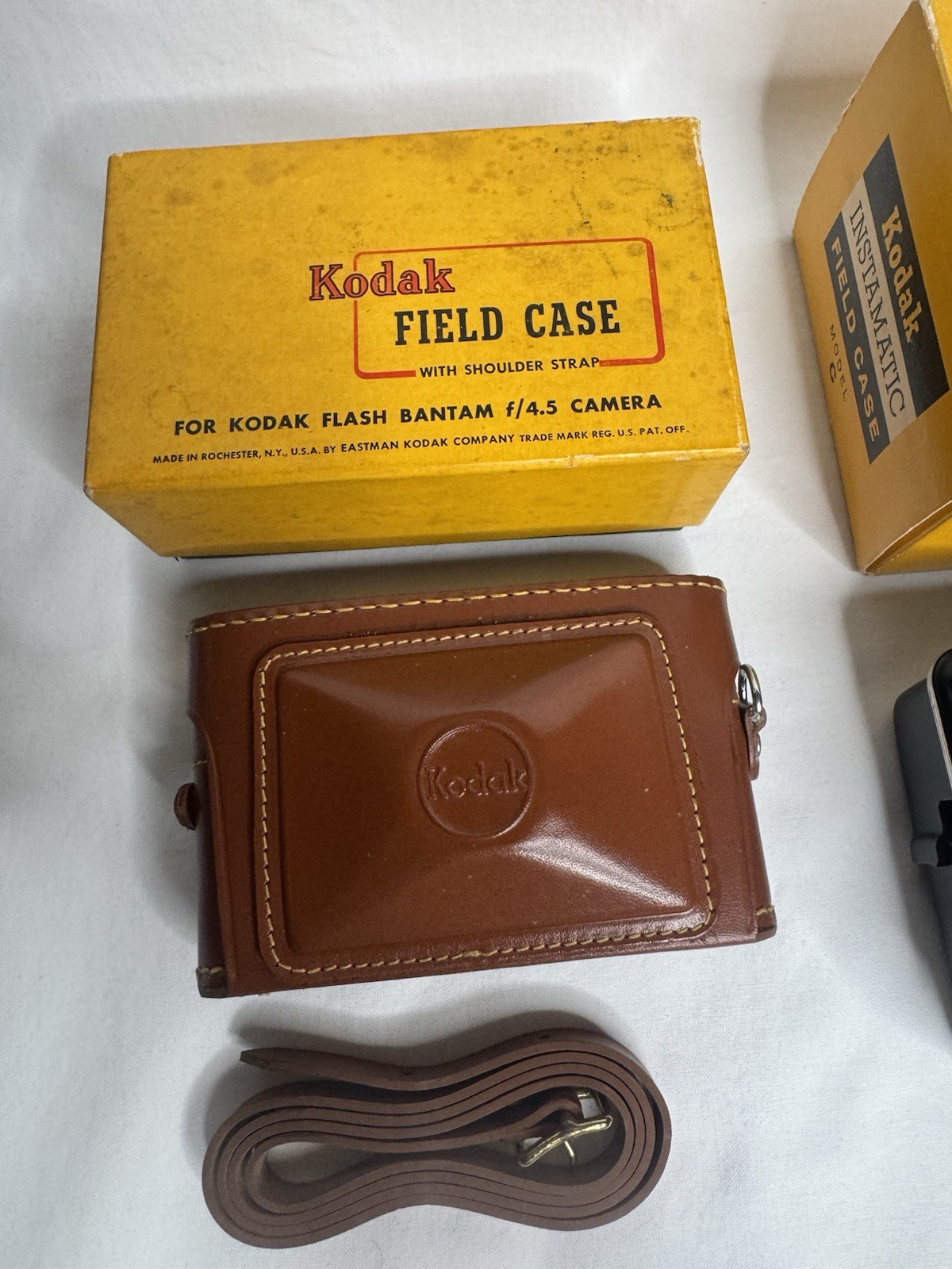 Lot of 2 Kodak Field Cases Bantam f/4.5 & Instamatic Model C (New In Boxes)